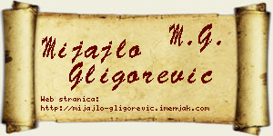 Mijajlo Gligorević vizit kartica